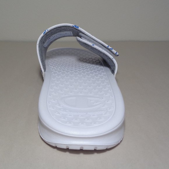 Champion Size 12 M LOGO SLIDE White Sandals New Men\'s Shoes main image 4
